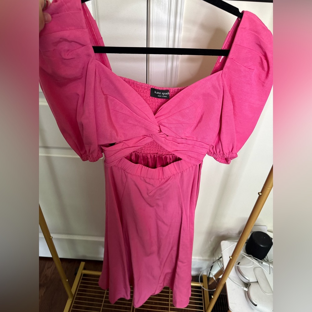 kate spade Vibrant Pink Twist-Front Dress